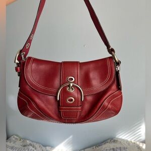 Coach Soho Buckle Cherry Red Mini Y2K Bag F10909